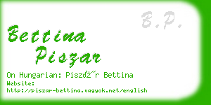 bettina piszar business card